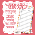 Guest Check - Fast Food