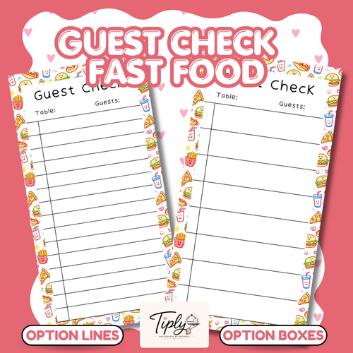 Guest Check - Fast Food