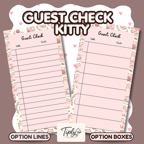 Guest Check - Kitty